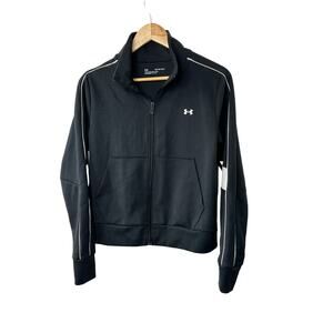 Under Armour Black & White Full Zip Loose Fit Long Sleeve Jacket Women's XS